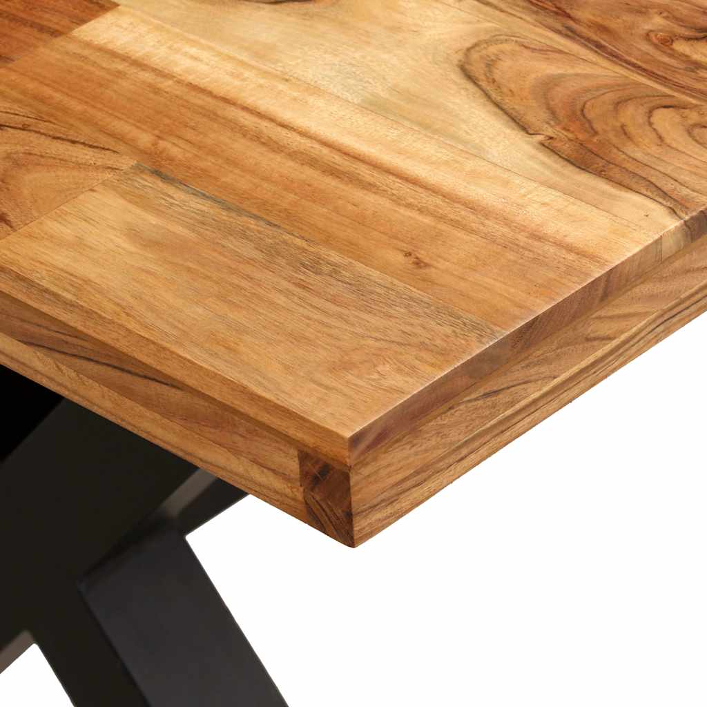 vidaXL Dining Table | Natural Wood, Black 4