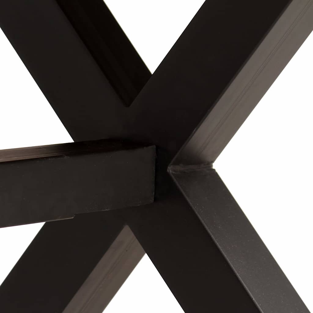 vidaXL Dining Table | Natural Wood, Black 5