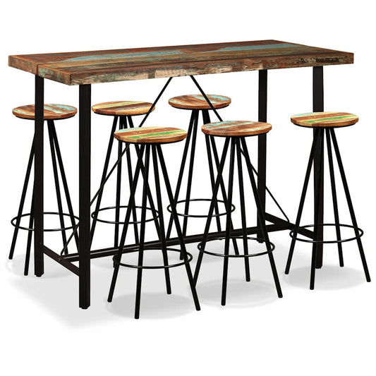 vidaXL Bar Set | Multicolour | Reclaimed Wood 1