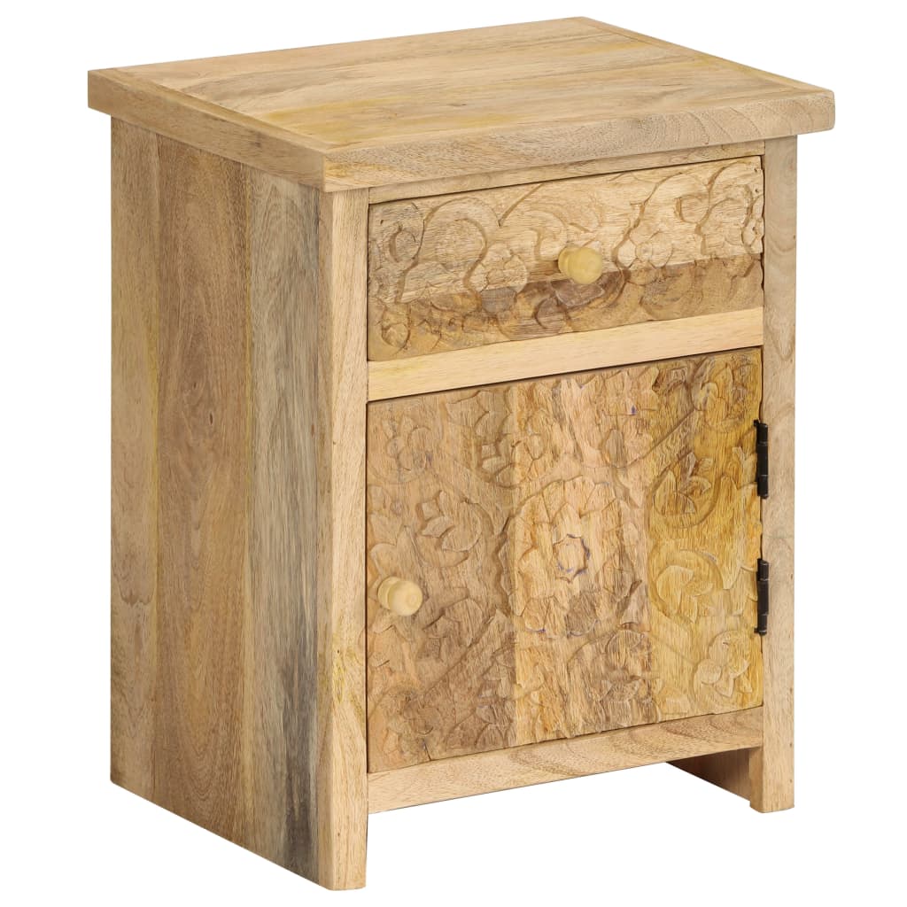 vidaXL Bedside Table Solid Mango Wood 40x30x50 cm