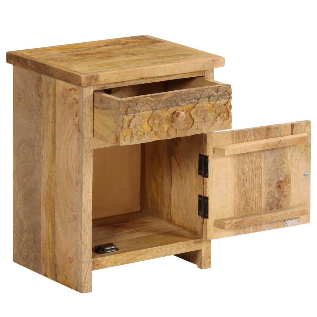 vidaXL Bedside Table Solid Mango Wood 40x30x50 cm