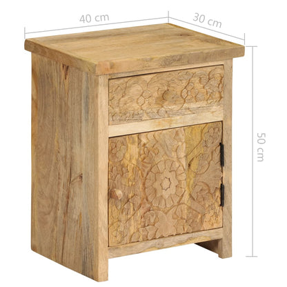 vidaXL Bedside Table Solid Mango Wood 40x30x50 cm