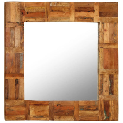 vidaXL Wall Mirror Solid Reclaimed Wood 60x60 cm