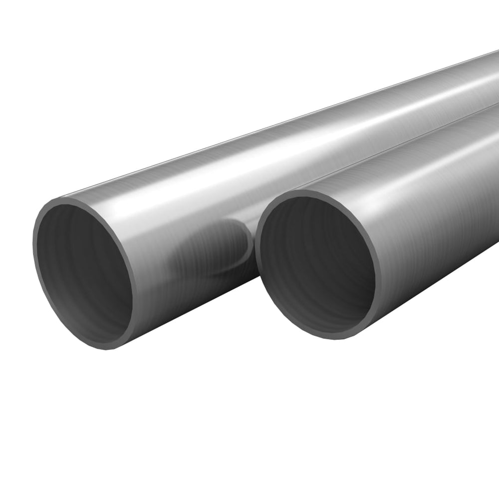 vidaXL 2 pcs Stainless Steel Tubes Round V2A 2m Ø42x1,8mm