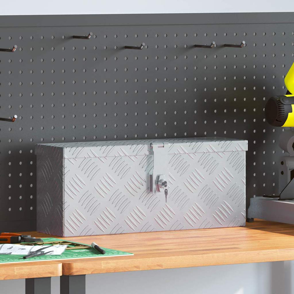 vidaXL Storage Box Aluminium Silver