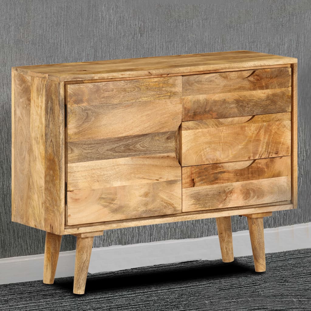 vidaXL Sideboard Solid Mango Wood 90x30x69 cm 1