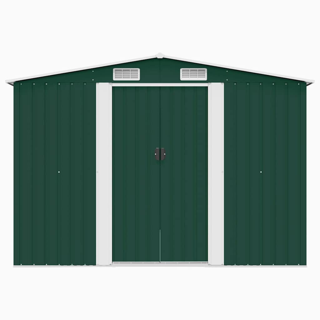 vidaXL Garden Shed 257x298x178 cm Metal Green 5