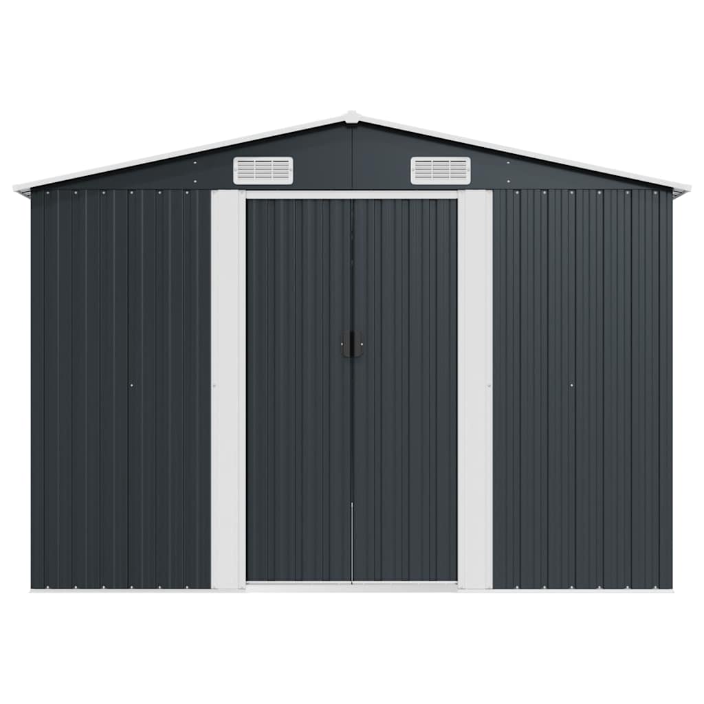 vidaXL Garden Shed 257x489x181 cm Metal Anthracite 5