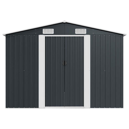 vidaXL Garden Shed 257x489x181 cm Metal Anthracite 5
