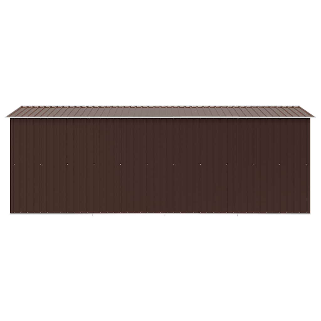 vidaXL Garden Shed 257x489x181 cm Metal Brown 6