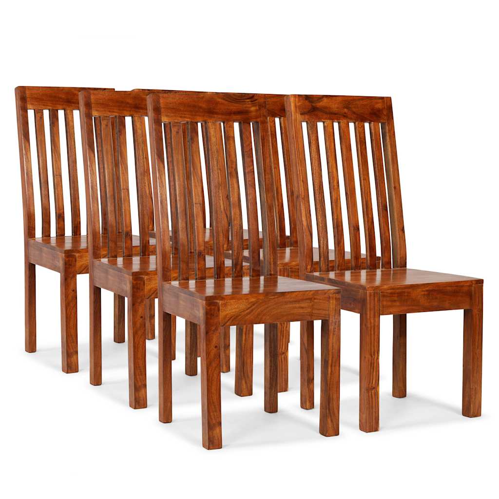 vidaXL Dining Chair | Set of 6 | Brown | Solid acacia wood | Standard | Durable 1