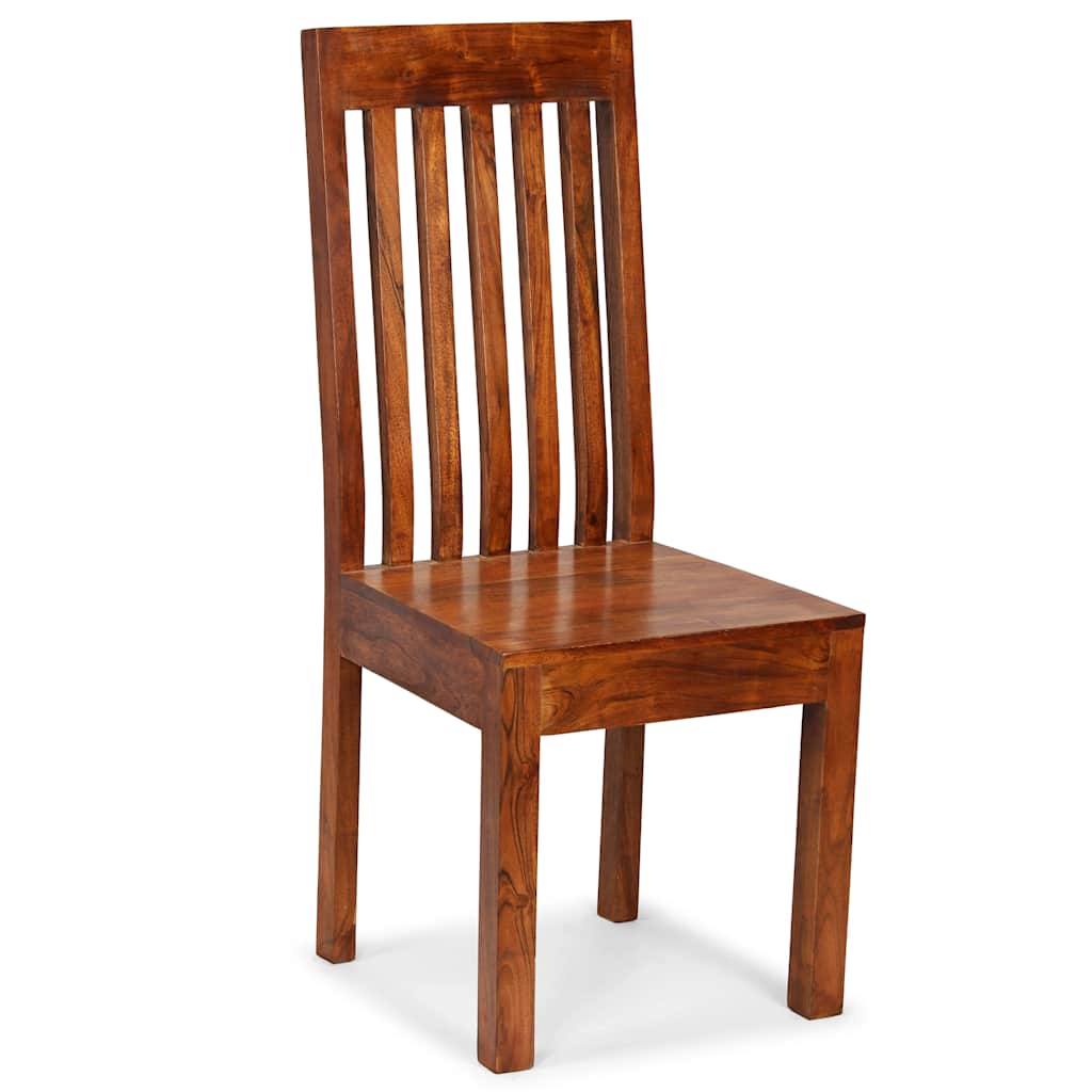 vidaXL Dining Chair | Set of 6 | Brown | Solid acacia wood | Standard | Durable 2