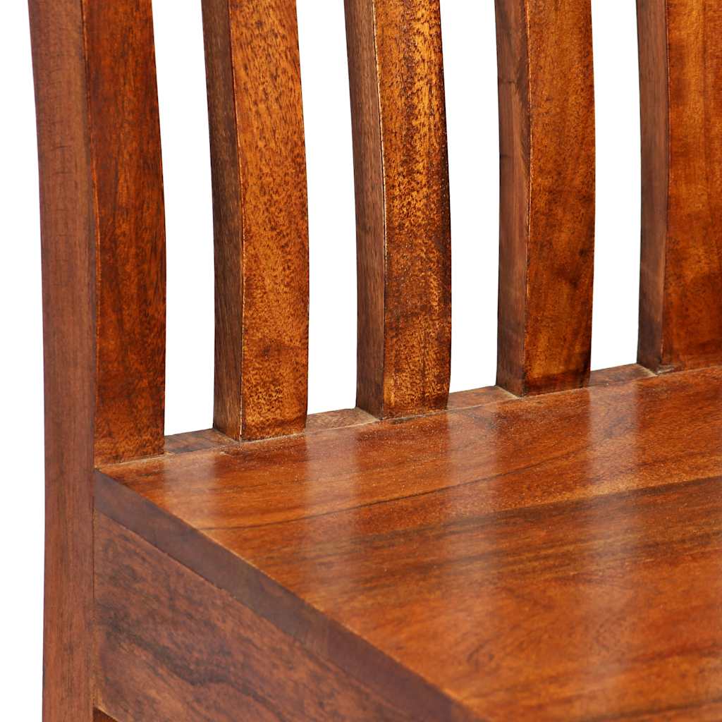 vidaXL Dining Chair | Set of 6 | Brown | Solid acacia wood | Standard | Durable 5