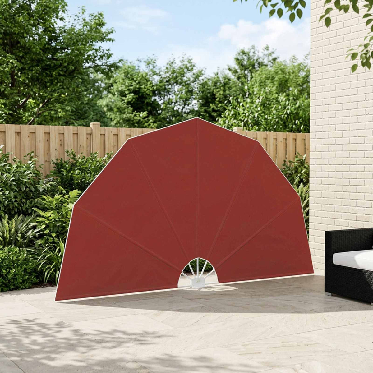 Collapsible Terrace Side Awning Terracotta 200 cm