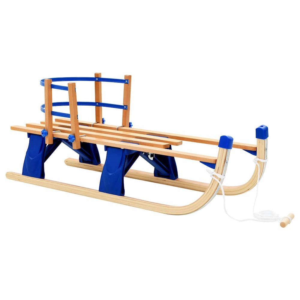 vidaXL Folding Sledge Wood 110 cm