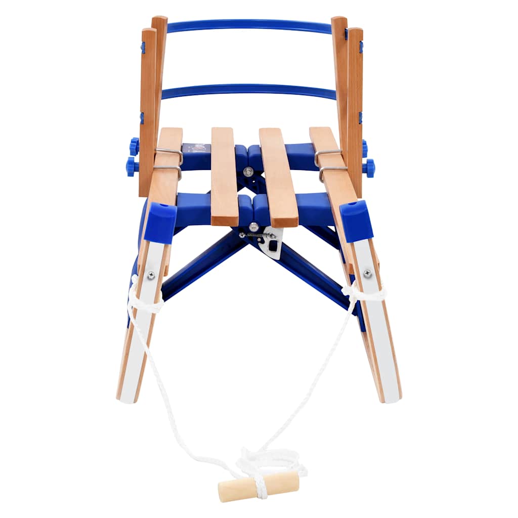 Folding Sledge Wood 110 cm With backrest