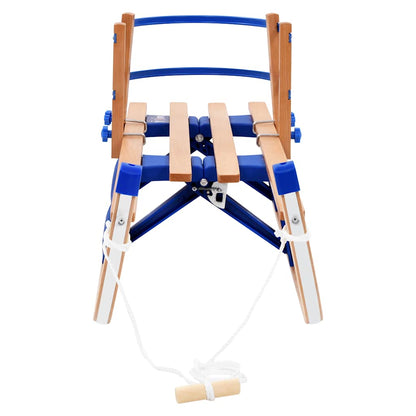 Folding Sledge Wood 110 cm With backrest