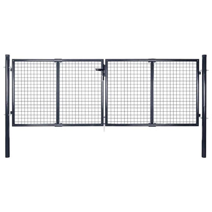 Mesh Garden Gate Galvanised Steel Grey 300 x 75 cm