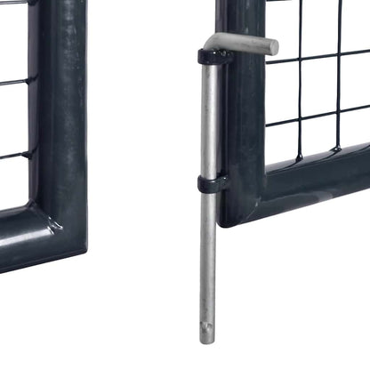 vidaXL Mesh Garden Gate Galvanised Steel 300x200 cm Grey 5