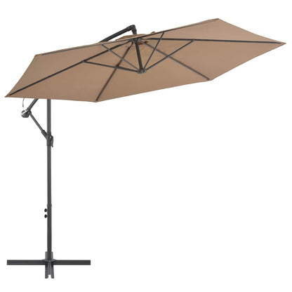 Cantilever Garden Parasol with Aluminium Pole 300 cm Taupe
