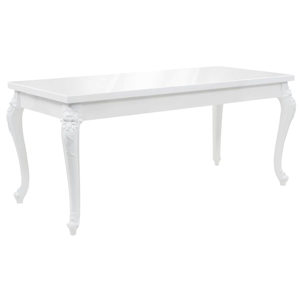 246958 vidaXL Dining Table 179x89x81 cm High Gloss White