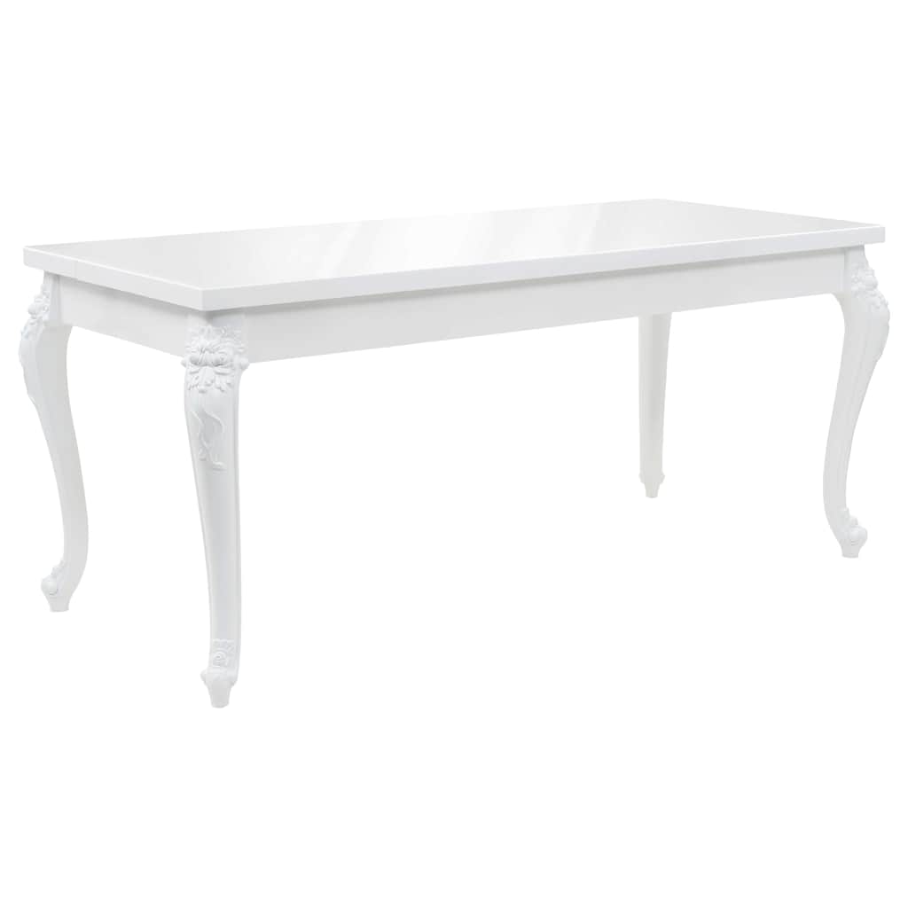 246958 vidaXL Dining Table 179x89x81 cm High Gloss White 1
