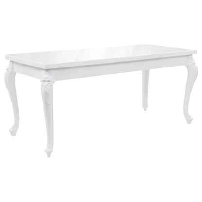 246958 vidaXL Dining Table 179x89x81 cm High Gloss White 1