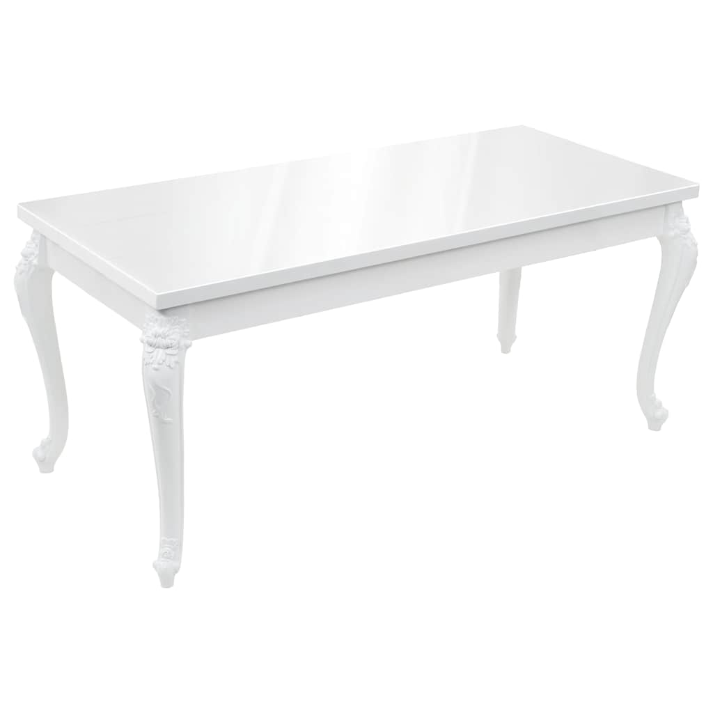 246958 vidaXL Dining Table 179x89x81 cm High Gloss White 2