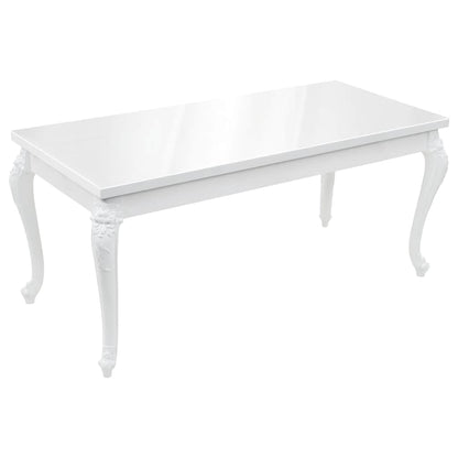 246958 vidaXL Dining Table 179x89x81 cm High Gloss White 2