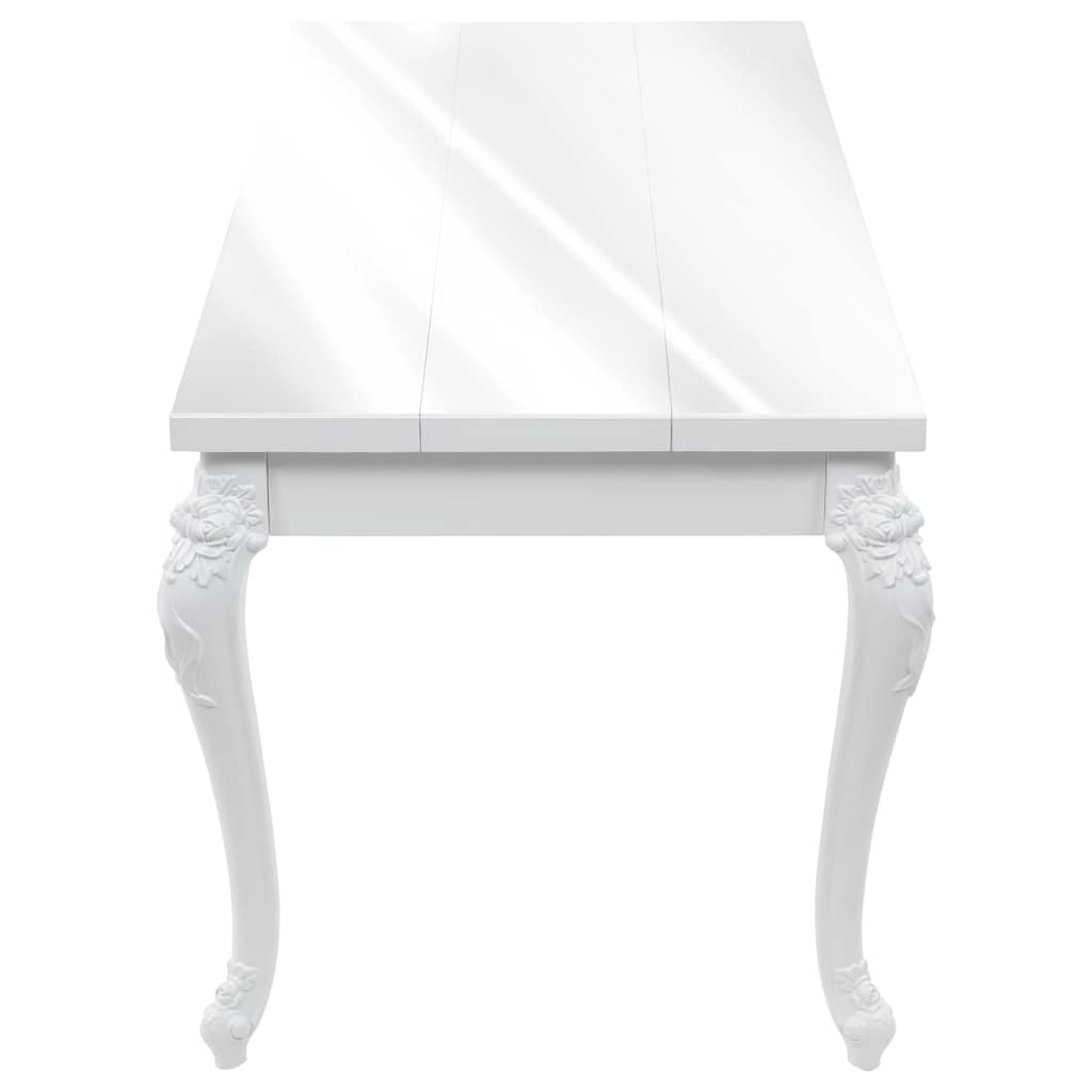 246958 vidaXL Dining Table 179x89x81 cm High Gloss White 4