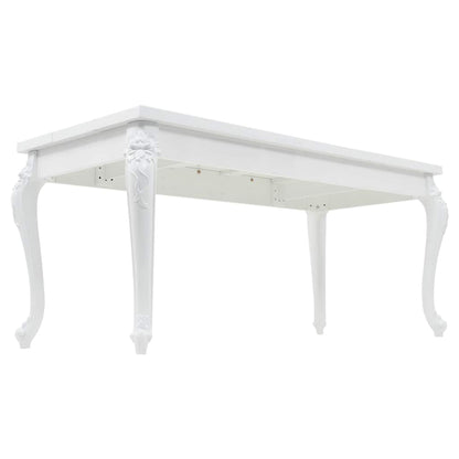 246958 vidaXL Dining Table 179x89x81 cm High Gloss White 5