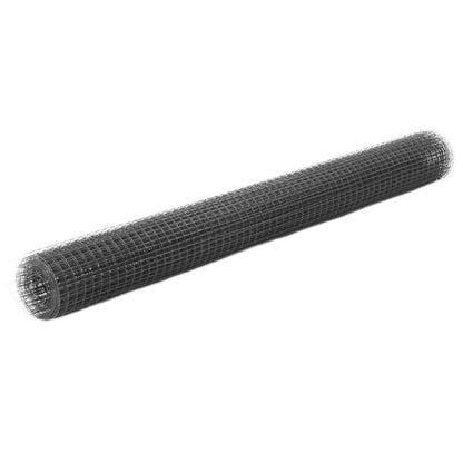 Chicken Wire Fence Steel with PVC Coating Grey Length 25 mm 10 x 0.4 m – 50 x 1 m 25 x 1.5 m