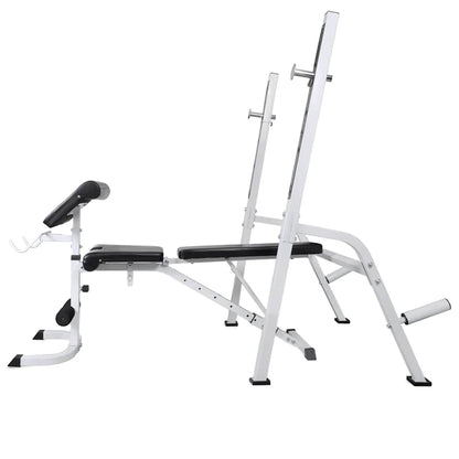 vidaXL Workout Bench with Weight Rack, Barbell and Dumbbell Set 60,5kg 6