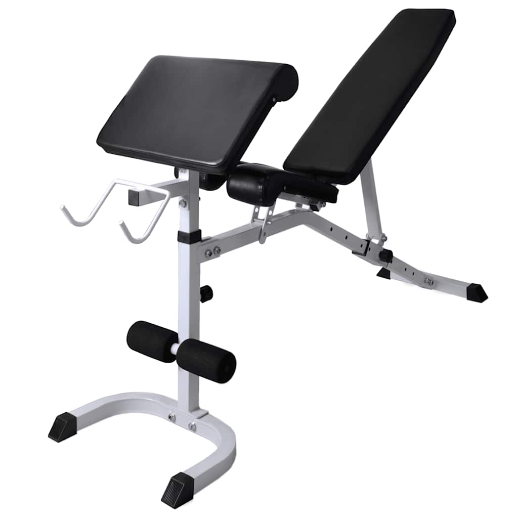 vidaXL Workout Bench with Weight Rack, Barbell and Dumbbell Set 60,5kg 3