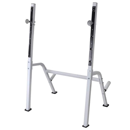 vidaXL Workout Bench with Weight Rack, Barbell and Dumbbell Set 60,5kg 4