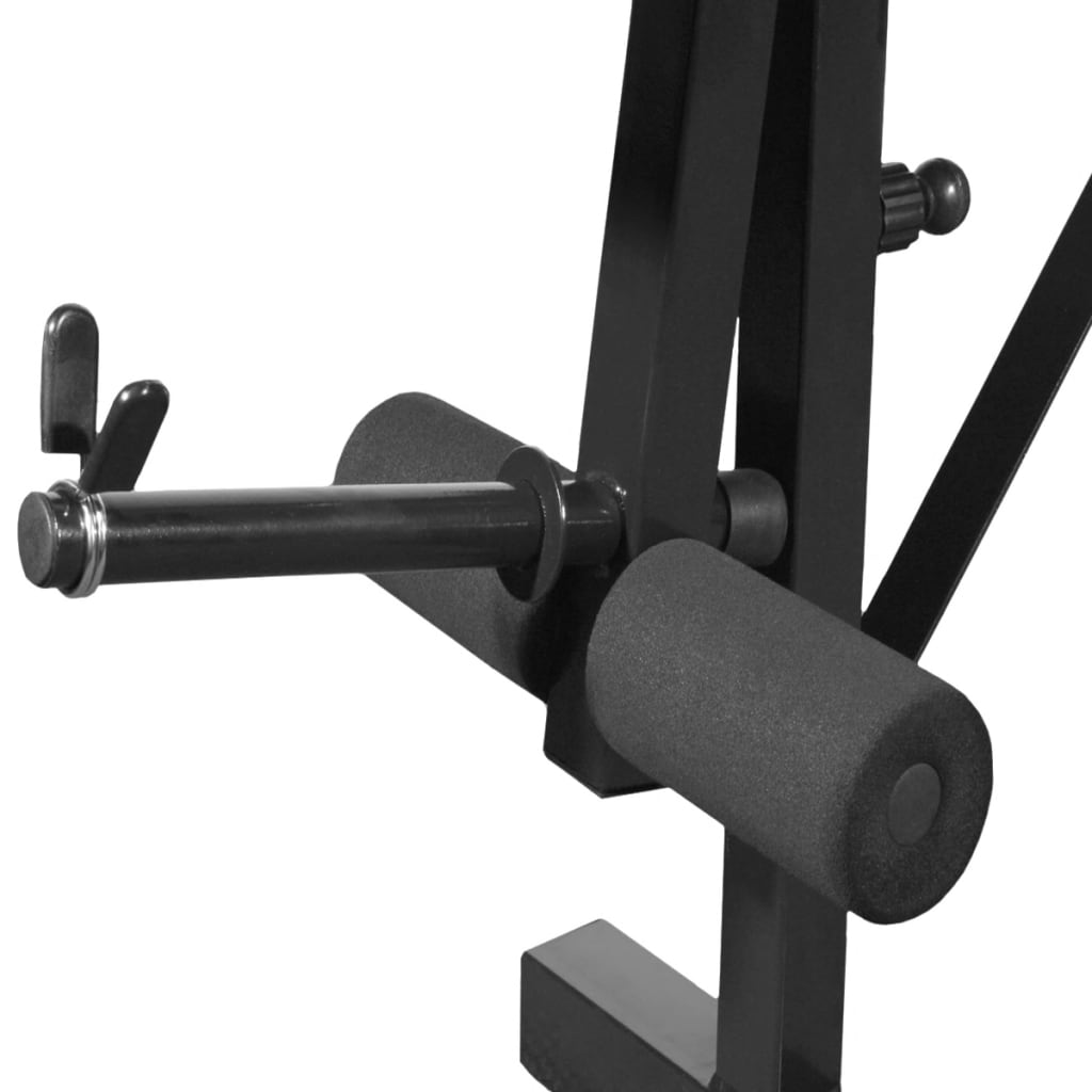Weight Bench with Weight Rack, Barbell and Dumbbell 60.5 kg