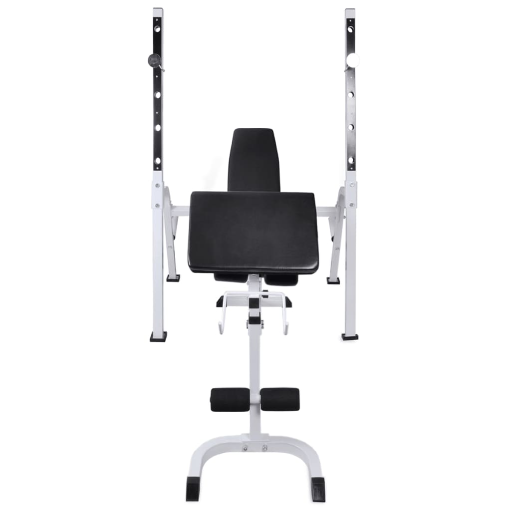 vidaXL Workout Bench with Weight Rack, Barbell and Dumbbell Set 90 kg 4