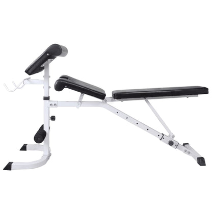 vidaXL Workout Bench with Weight Rack, Barbell and Dumbbell Set 90 kg 6