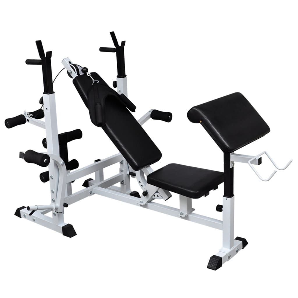vidaXL Weight Bench with Weight Rack, Barbell and Dumbbell Set 90 kg 3