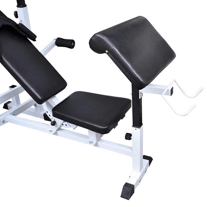 vidaXL Weight Bench with Weight Rack, Barbell and Dumbbell Set 90 kg 4