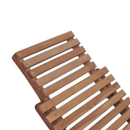 vidaXL Folding Sun Lounger Solid Teak Wood