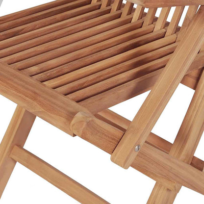 vidaXL 5 Piece Garden Dining Set Solid Teak Wood 6