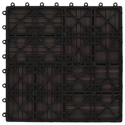 Decking Tile 30 x 30 cm WPC 11 pcs Cross