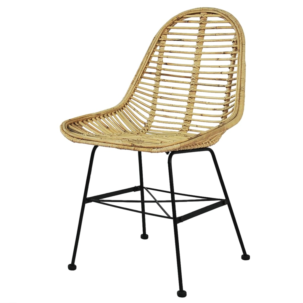 vidaXL Dining Chair | Set of 6 | Natural rattan | Standard | Durable 2