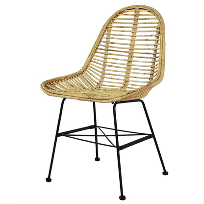 vidaXL Dining Chair | Set of 6 | Natural rattan | Standard | Durable 2