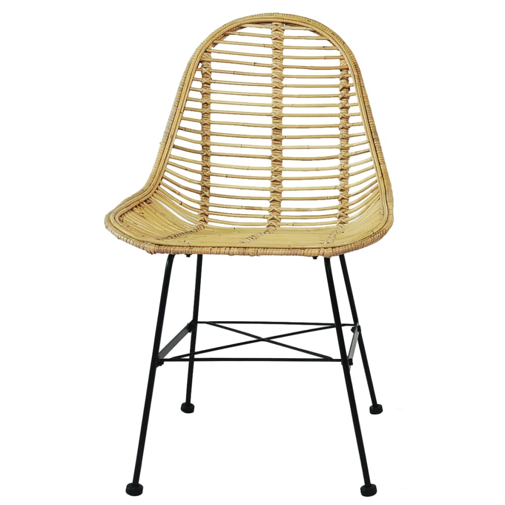 vidaXL Dining Chair | Set of 6 | Natural rattan | Standard | Durable 3