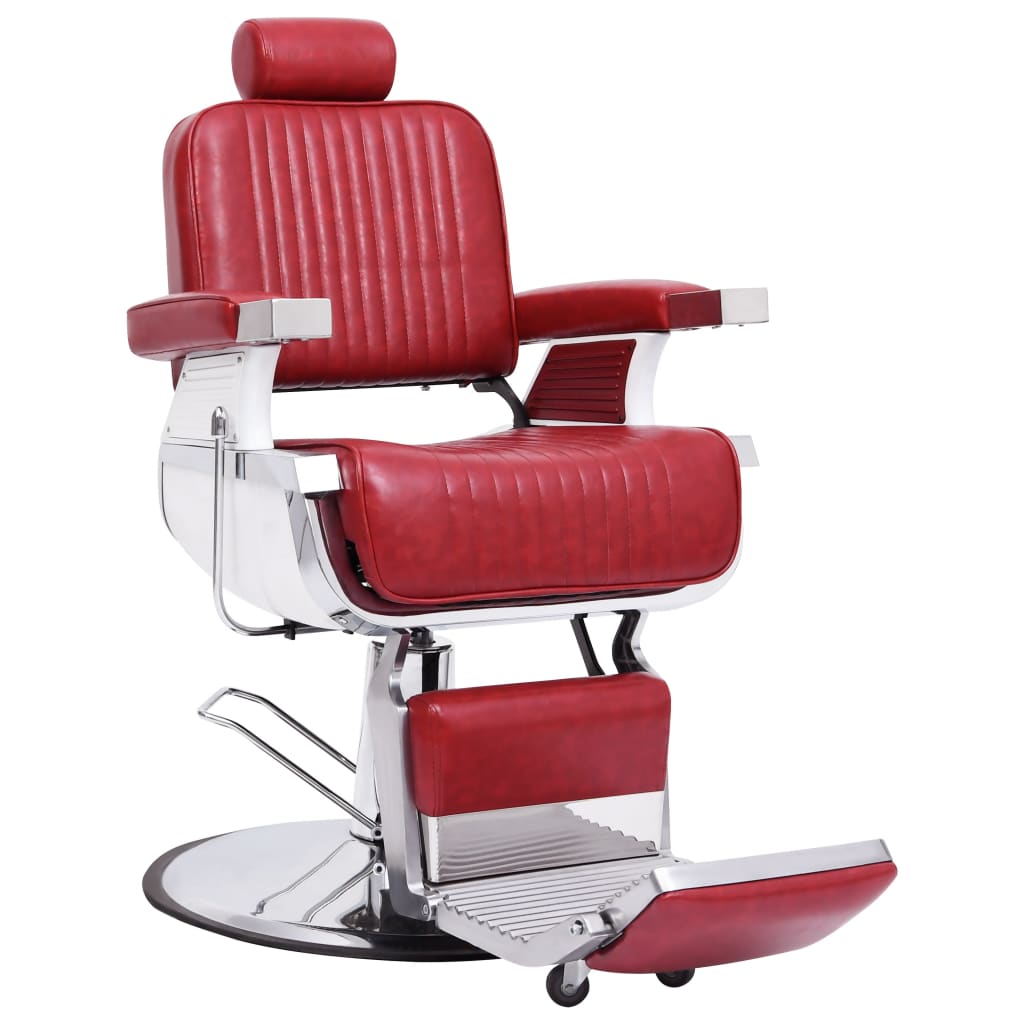 110169 vidaXL Barber Chair Red 68x69x116 cm Faux Leather 1