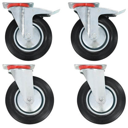 vidaXL Swivel Casters 200 mm
