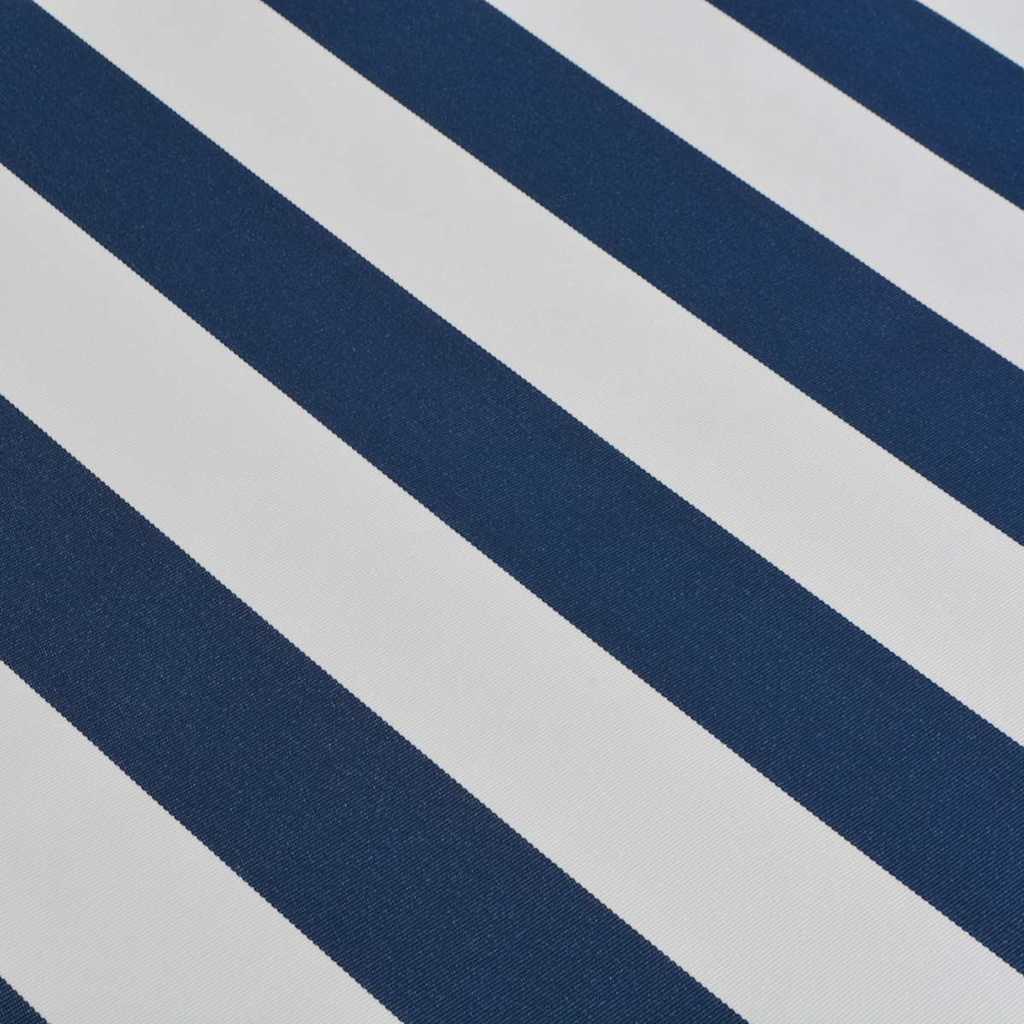vidaXL Folding Awning Manual Operated 400 cm Blue/White 5