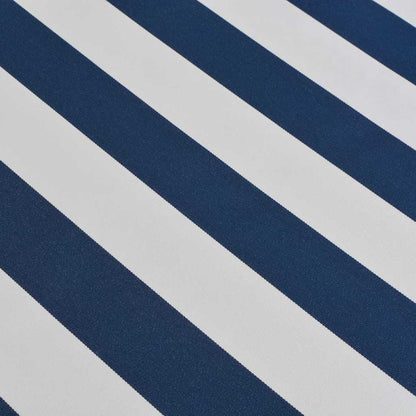 vidaXL Folding Awning Manual Operated 400 cm Blue/White 5